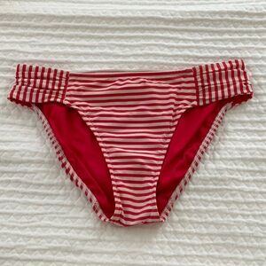 Red Striped Bikini Bottoms